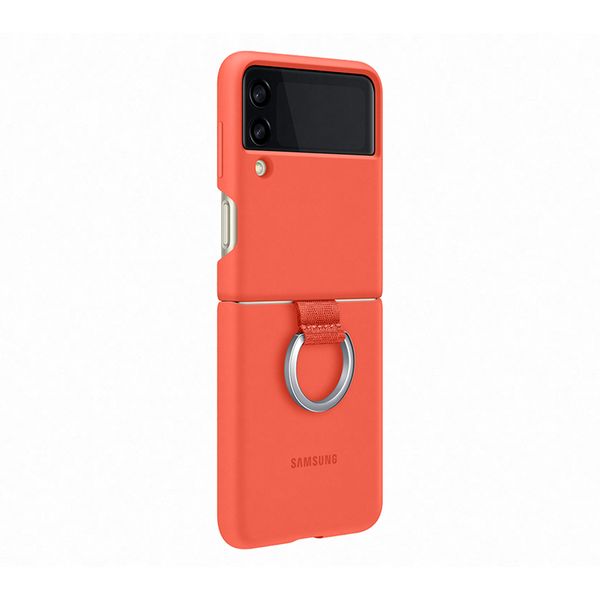 Samsung Galaxy Z Flip 3 Silicone with Ring Coral Θήκη Κινητού