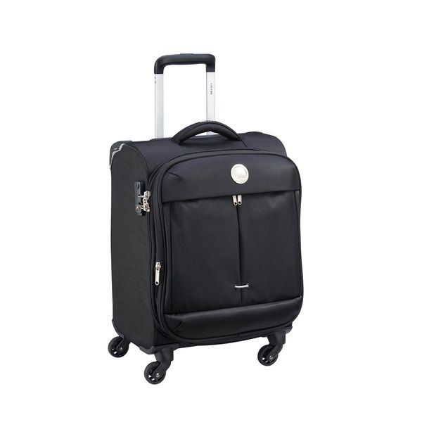 Delsey Delsey Flight Lite Expandable 57cm Black Βαλίτσα Ταξιδίου
