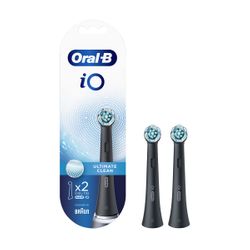 Oral-B iO Ultimate Clean Black Ανταλλακτικές Κεφαλές για Ηλεκτρική Οδοντόβουρτσα 2τμχ