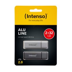 Intenso Alu Line 2x32GB USB 2.0 Anthracite & Silver