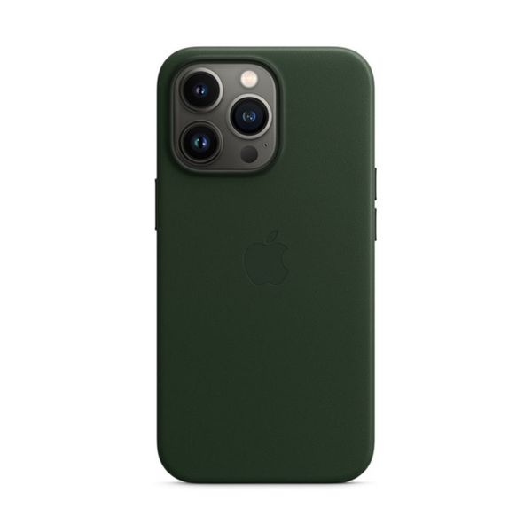 Apple iPhone 13 Pro Leather Case with MagSafe Sequoia Green Θήκη Κινητού