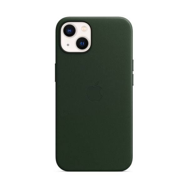 Apple iPhone 13 Leather Case with MagSafe Green Θήκη Κινητού