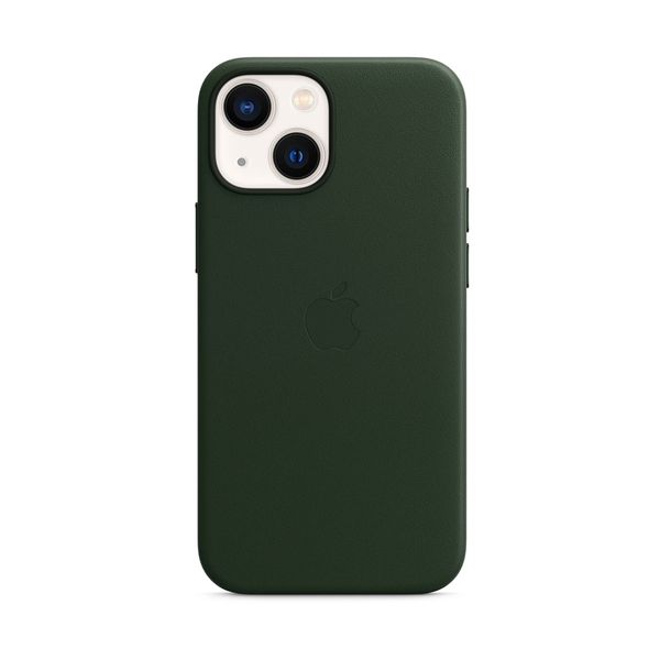 Apple iPhone 13 Mini Leather Case with MagSafe Green Θήκη Κινητού