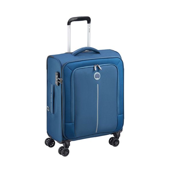 Delsey Delsey Caracas Soft 55x35x23cm Blue Βαλίτσα Ταξιδίου