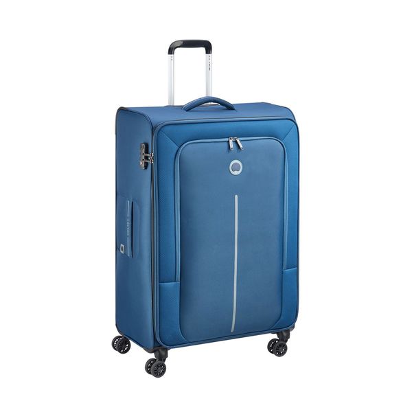 Delsey Delsey Caracas Soft Large 68x44x26cm Blue Βαλίτσα Ταξιδίου