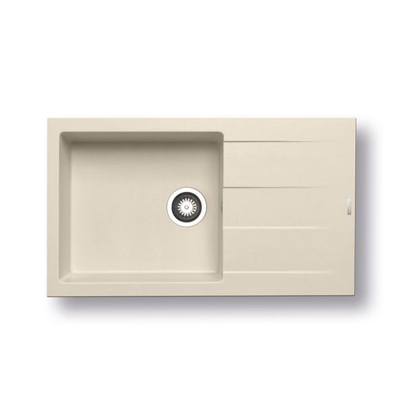 Pyramis Athlos Plus 86x50 1B 1D Ivory Νεροχύτης Κουζίνας