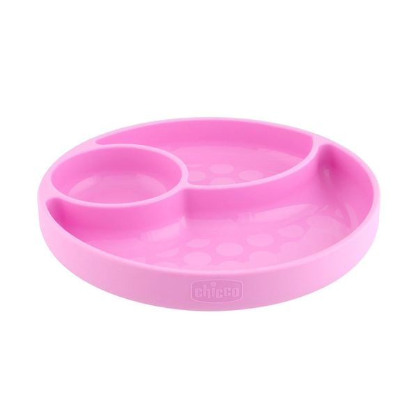 Chicco Πιάτο με χωρίσματα 12Μ+ Ροζ