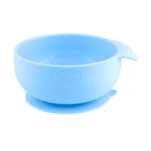 Chicco Μπολ Σιλικόνης με Βεντούζα 6Μ+ Σιέλ