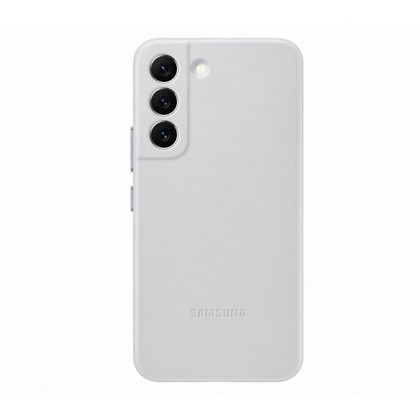 Samsung Galaxy S22 Leather Cover Light Gray Θήκη Κινητού