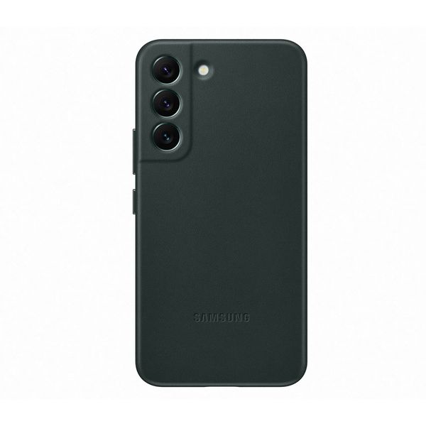 Samsung Galaxy S22 Leather Cover Green Θήκη Κινητού