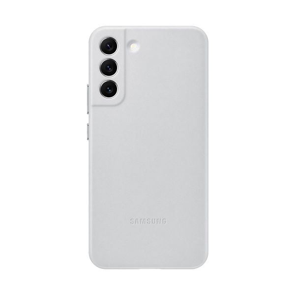 Samsung Galaxy S22+ Leather Cover Light Gray Θήκη Κινητού