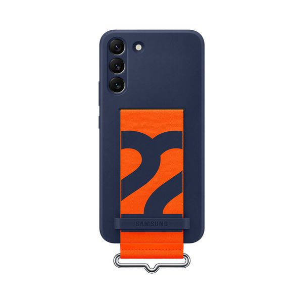Samsung Galaxy S22+ Silicone Cover with Strap Navy Θήκη Κινητού