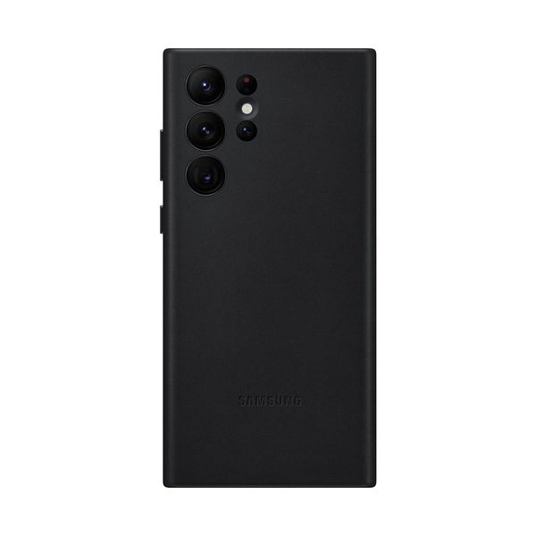 Samsung Galaxy S22 Ultra Leather Cover Black Θήκη Κινητού