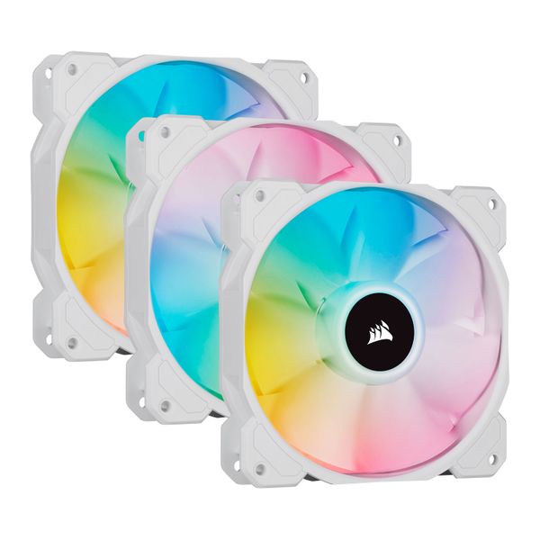 Corsair Corsair iCUE SP120 RGB Elite Performance 120mm PWM Fan— Triple Pack with Lighting Node Core White Ανεμιστήρας Υπολογιστή