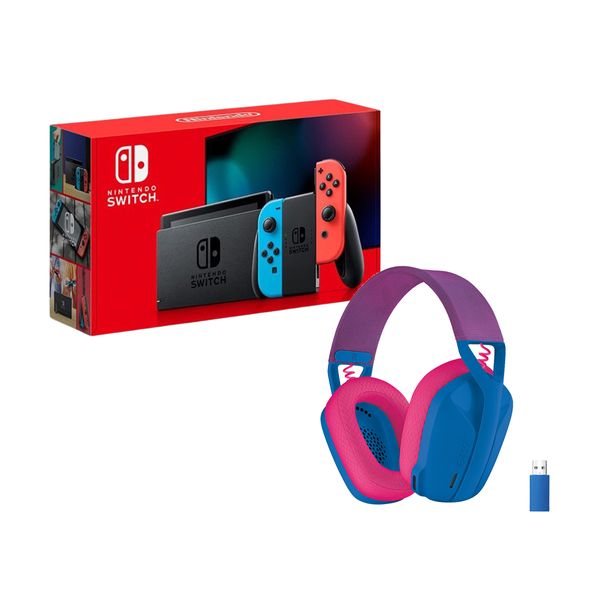 Nintendo Nintendo Switch Red&Blue 2019 Κονσόλα & Logitech G435 Blue Gaming Headset