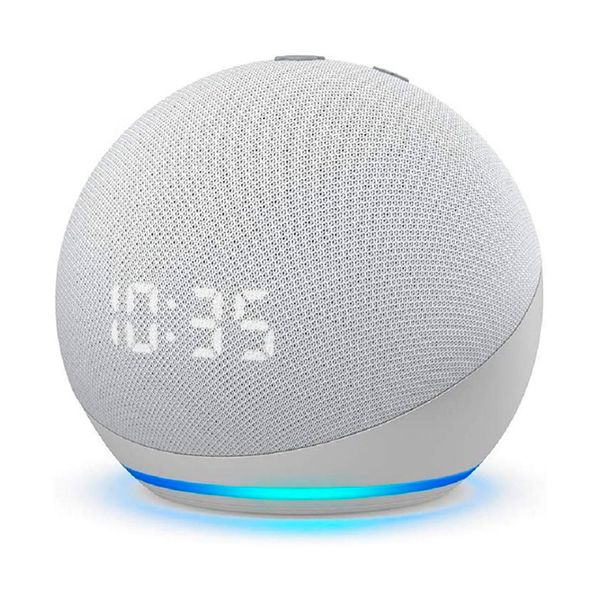 Amazon Amazon Echo Dot (4th Gen.) Clock Glacier White Smart Assistant