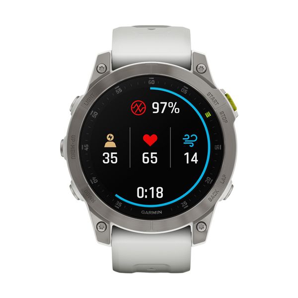 Garmin Epix (Gen 2) Sapphire Titanium with Carrera White SmartWatch