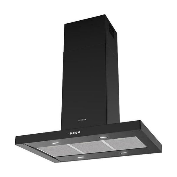 Faber Stilo Comfort Isola A90 Ματ Μαύρος Απορροφητήρας Νησίδα