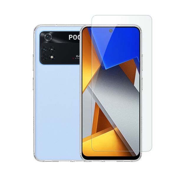 Redshield Xiaomi Poco M4 Pro 5G TPU Case & Tempered Glass Transparent Θήκη Κινητού & Προστατευτικό Οθόνης