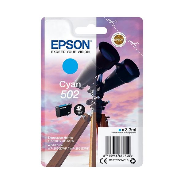 Epson Epson Epson Singlepack Cyan 502 Ink Μελάνι InkJet