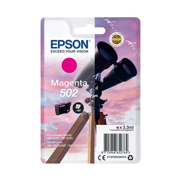 Epson Epson Epson Singlepack Magenta 502 Ink Μελάνι InkJet