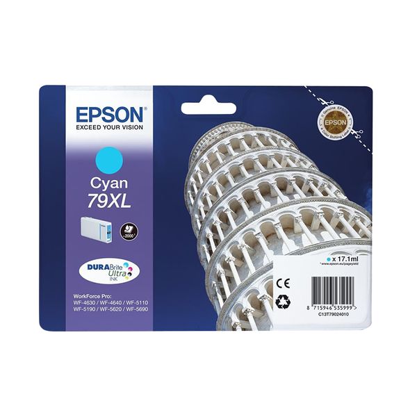 Epson Epson Epson Tower of Pisa Singlepack Cyan 79XL DURABrite Ultra Ink Μελάνι InkJet