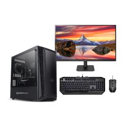 Infinity Gear Stealth 3 SE Desktop PC & LG 24MP400-B Monitor & Coolermaster Devastator III Plus Gaming Keyboard & Mouse