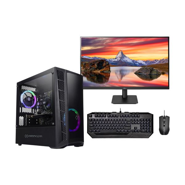 Infinity Gear Core 4 Rev.4D Desktop PC & LG 24MP400-B Monitor & Coolermaster Devastator III Plus Gaming Keyboard & Mouse