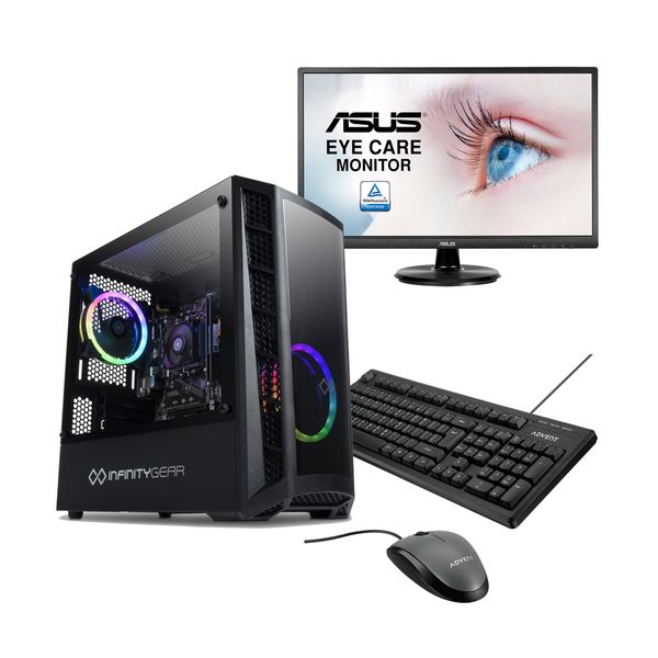 Infinity Gear Core R2 Rev.2 Desktop PC & Asus VA249HE 23.8" Monitor & Advent C112K Πληκτρολόγιο & Ποντίκι