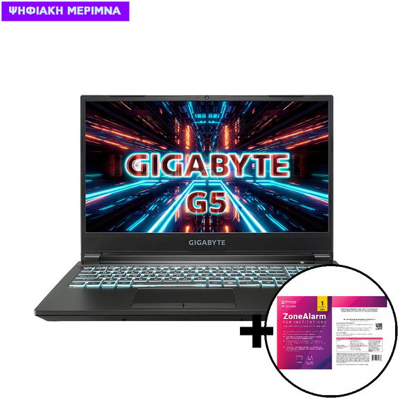Gigabyte G5 GD i5-11400H/16/512GB/RTX 3050 4GB Laptop & ZoneAlarm Extreme Security for Institutions 1 Device, 2 Years Software