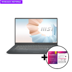 MSI Modern 15 Α11MU i5-1135G7/8GB/512GB Laptop & ZoneAlarm Extreme Security for Institutions 1 Device, 2 Years Software