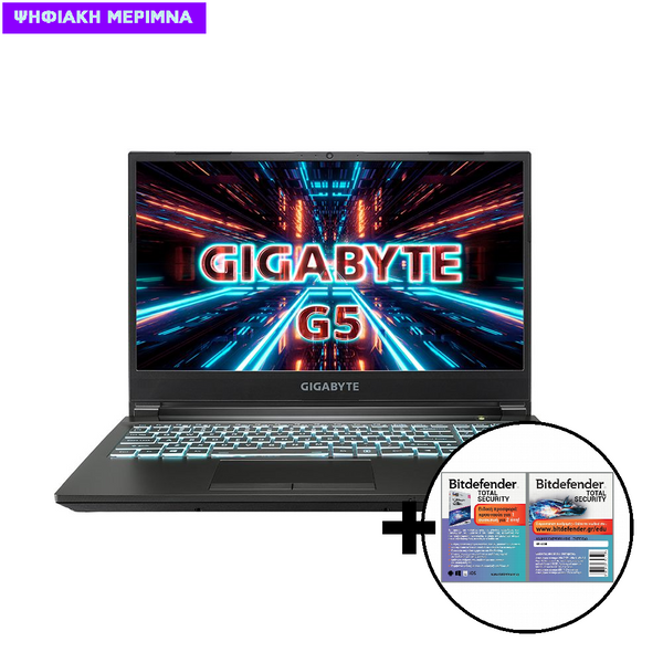 Gigabyte G5 GD i5-11400H/16/512GB/RTX 3050 4GB Laptop & Bitdefender Total Security (1 Device, 2 Years) Software
