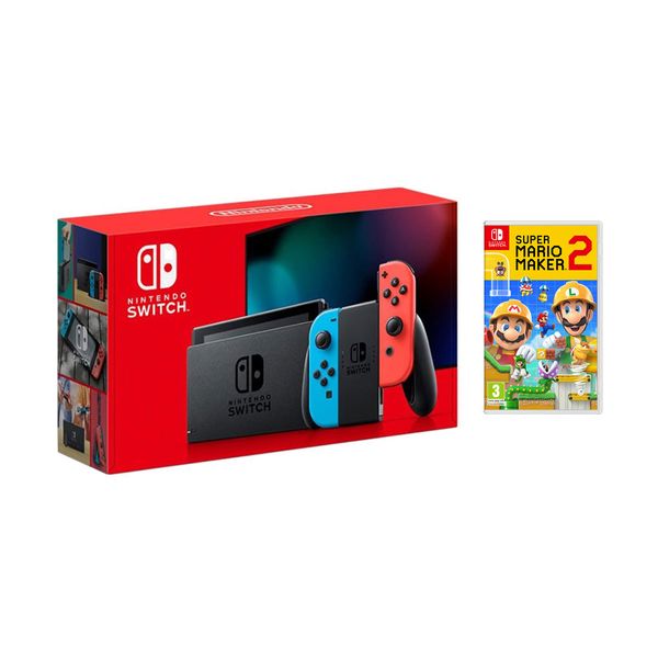 Nintendo Switch Red & Blue 2019 Κονσόλα & Super Mario Maker 2 Switch Game