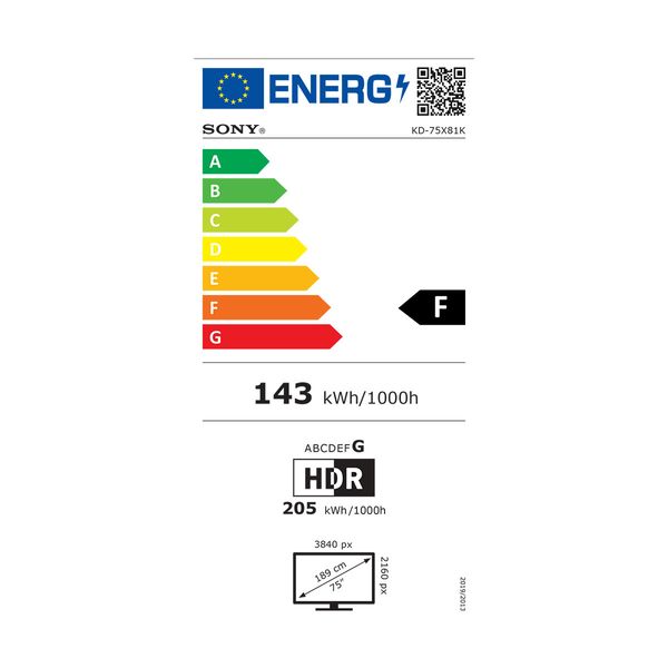 Sony Triluminos KD75X81K 75" Τηλεόραση Google TV 4K