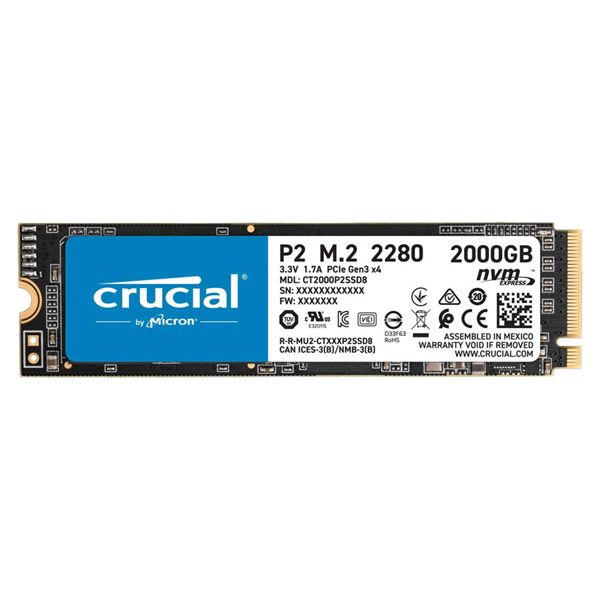 Crucial P2 2TB M.2 NVME PCIE 3.0