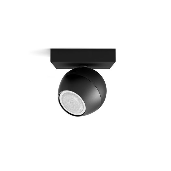 Philips Hue Buckram 1 x 5W Spot Black Φωτιστικό