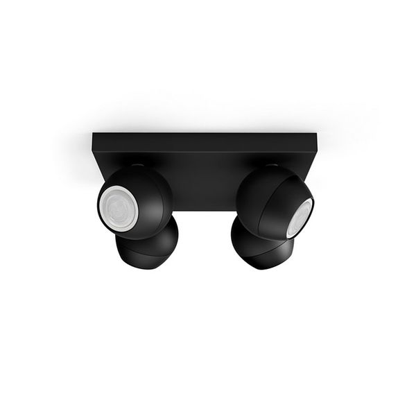 Philips Hue Buckram 4x5W 230V Black Φωτιστικό