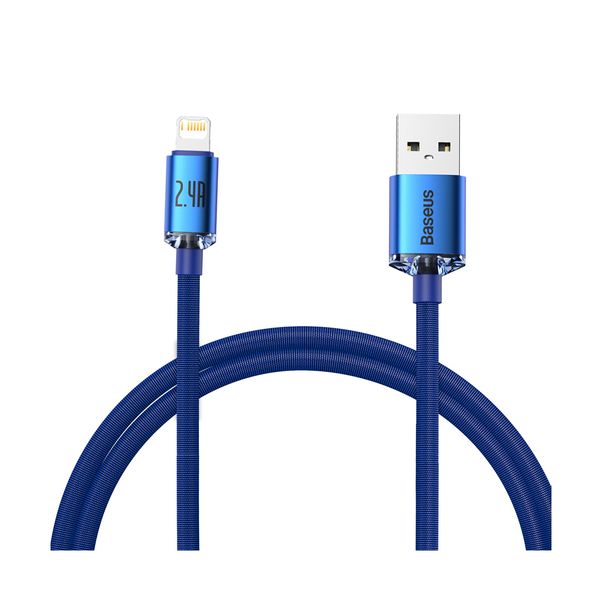 Baseus Baseus Crystal Shine Series USB to Lightning 2.4A 1.2m Blue Καλώδιο