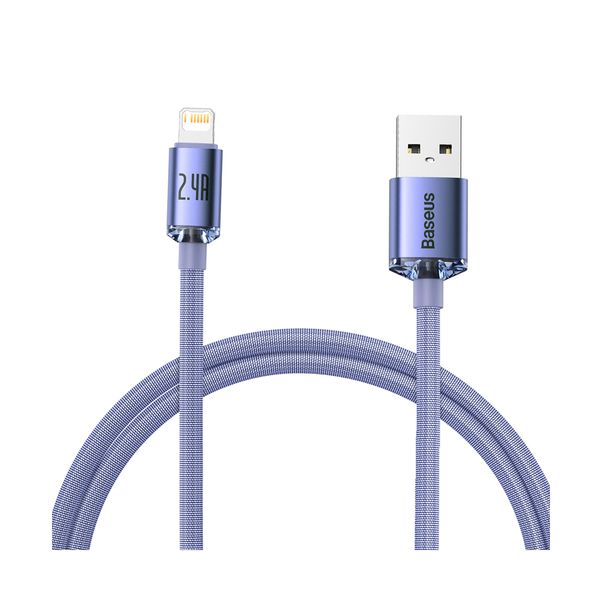 Baseus Baseus Crystal Shine Series USB to Lightning 2.4A 1.2m Lilac Καλώδιο