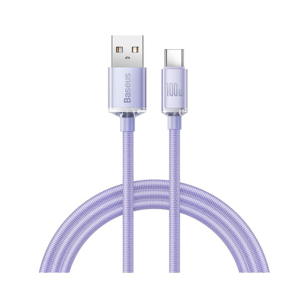 Baseus Baseus Crystal Shine Series USB to Type C 100W 1.2m Lilac Καλώδιο