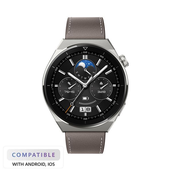 Huawei GT3 Pro Gray Leather SmartWatch