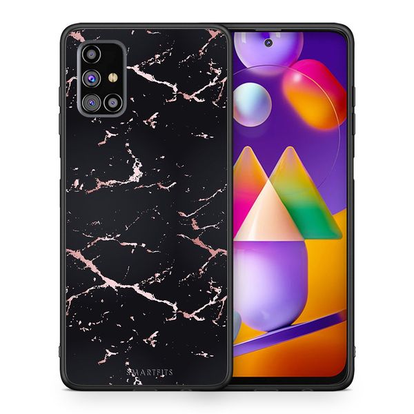 Smartfits Smartfits Marble Black Rosegold - Samsung M31s θήκη