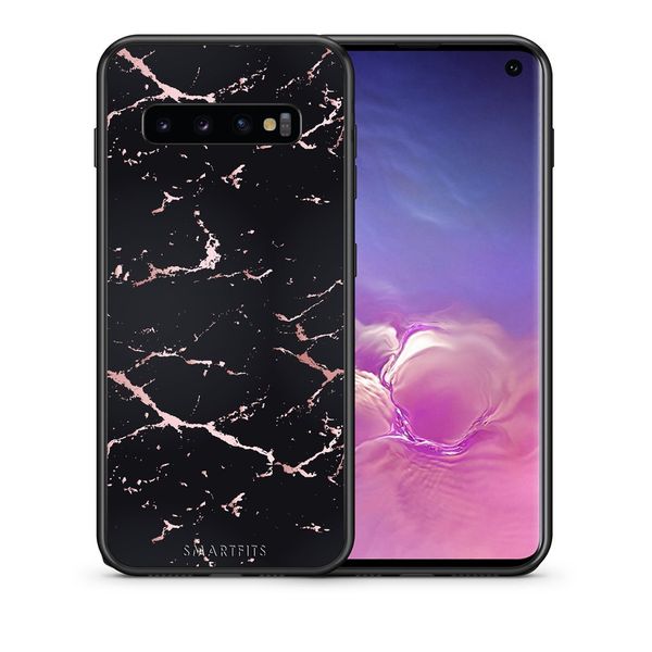 Smartfits Smartfits Marble Black Rosegold - Samsung S10 θήκη