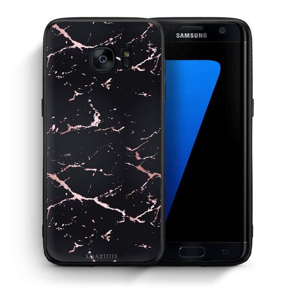 Smartfits Smartfits Marble Black Rosegold - Samsung S7 Edge θήκη Θήκη Κινητού