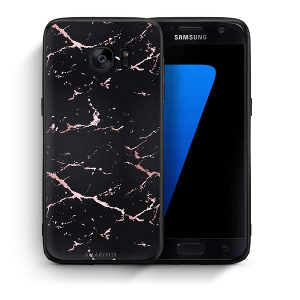 Smartfits Smartfits Marble Black Rosegold - Samsung S7 θήκη Θήκη Κινητού
