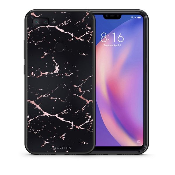 Smartfits Smartfits Marble Black Rosegold - Xiaomi Mi 8 Lite θήκη