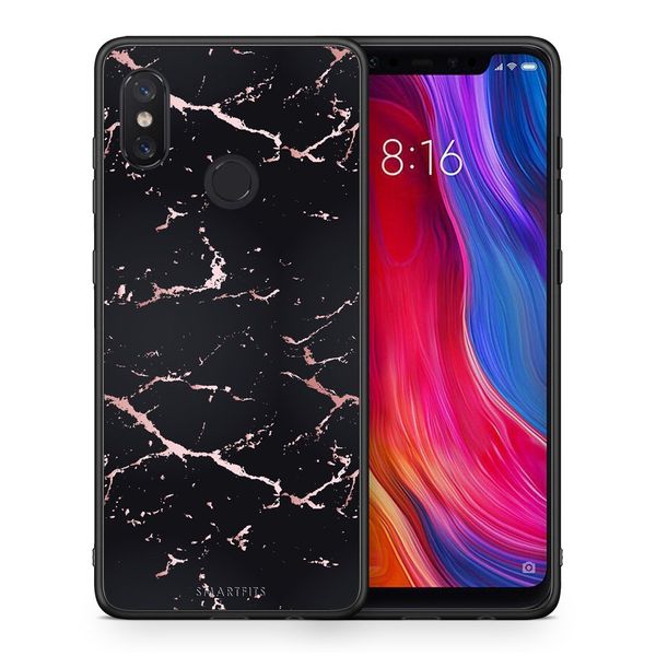 Smartfits Smartfits Marble Black Rosegold - Xiaomi Mi 8 θήκη
