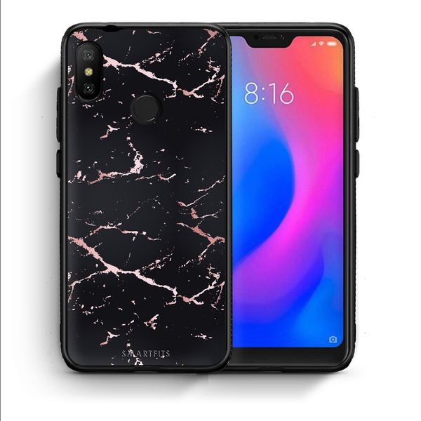 Smartfits Smartfits Marble Black Rosegold - Xiaomi Mi A2 Lite θήκη