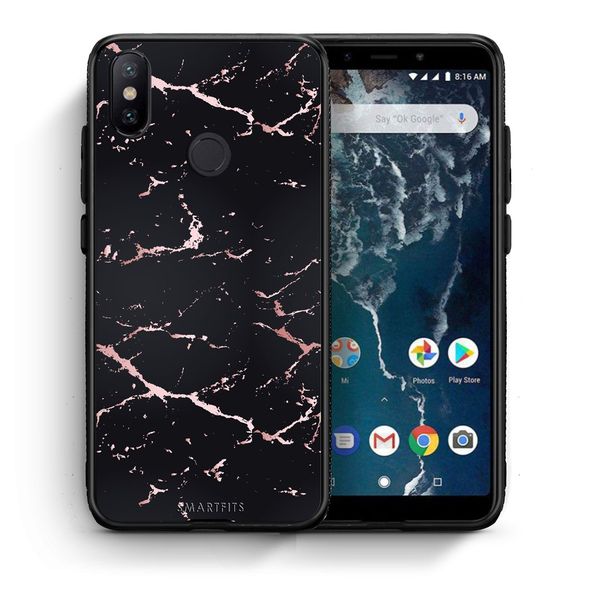 Smartfits Smartfits Marble Black Rosegold - Xiaomi Mi A2 θήκη
