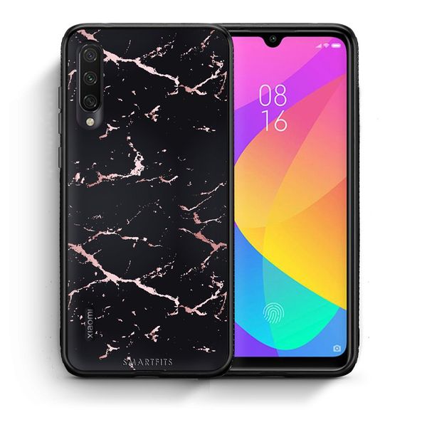 Smartfits Smartfits Marble Black Rosegold - Xiaomi Mi A3 θήκη